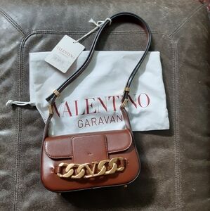 Valentino Garavani V-Logo Chain Small Shoulder Bag